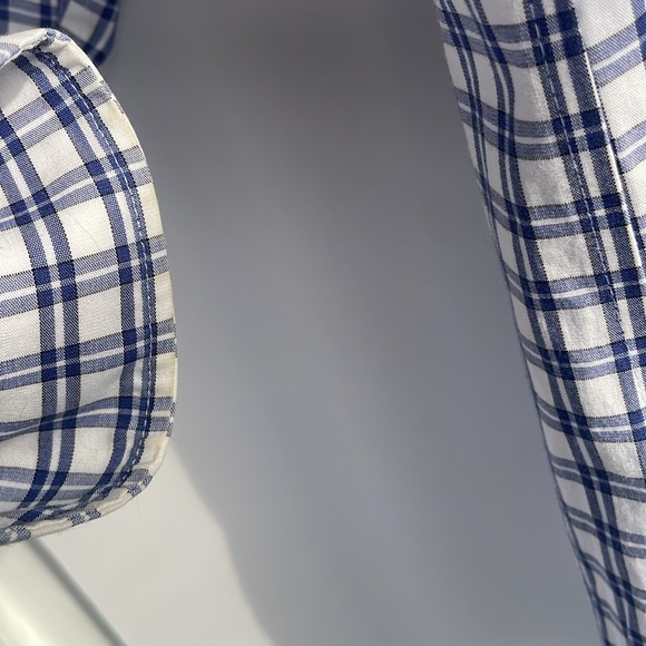 J. Crew Flex Thompson Flex Wrinkle Free Blue and White Shirt Large - Picture 13 of 17